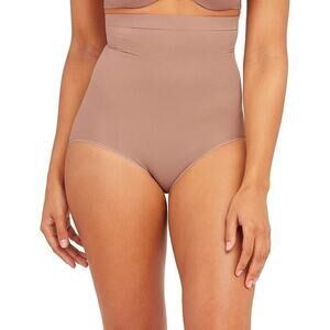 NEW SPANX Higher Power Panties High Waisted Brief Cafe Au Lait Size Large Brown